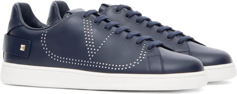 Valentino Garavani Backnet kalfsleren sneakers Blauw - Foto 4