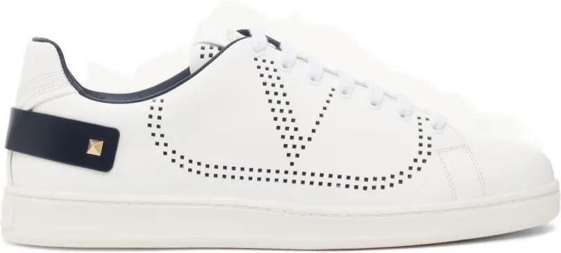Valentino Garavani Backnet kalfsleren sneakers Wit