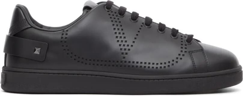 Valentino Garavani Backnet kalfsleren sneakers Zwart