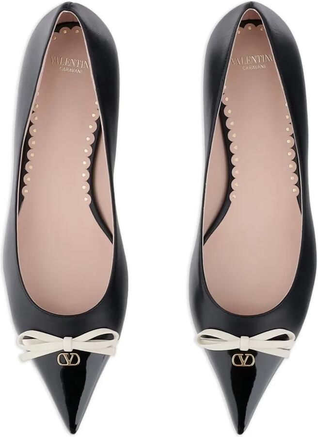 Valentino Garavani Ballerina's met contrasterende strik Zwart - Foto 2