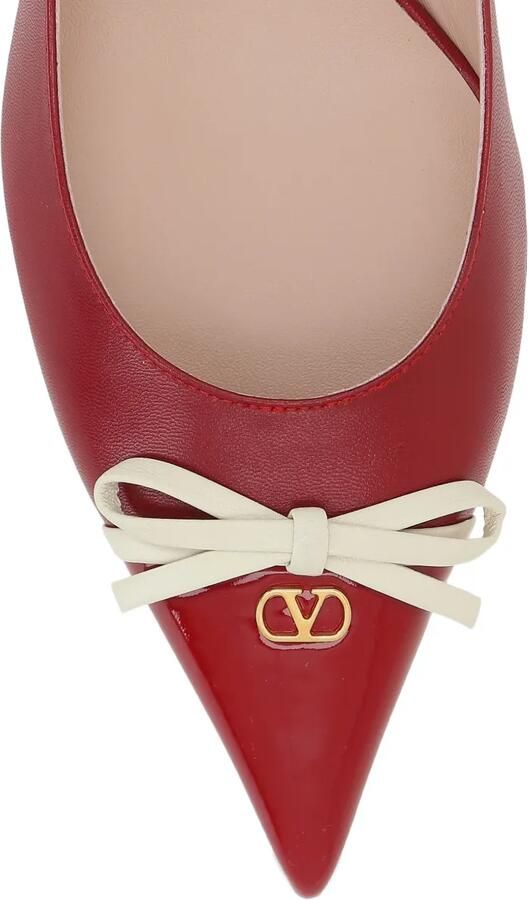 Valentino Garavani Bepointy lakleren en geitenleren pumps Rood - Foto 3