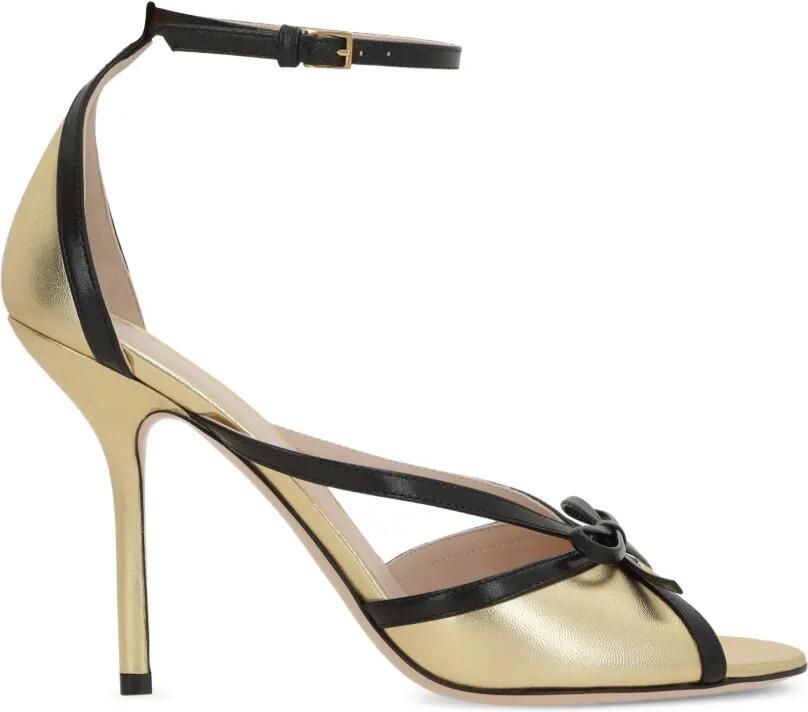 Valentino Garavani Bepointy sandalen van gelamineerd nappa en geitenleer Goud