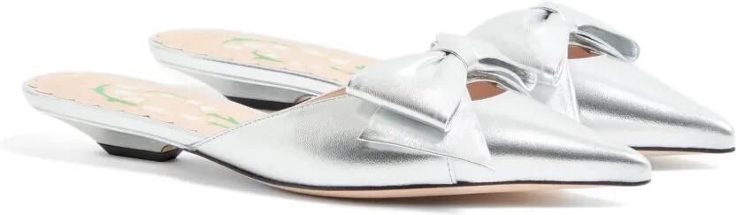 Valentino Garavani Bowow gelamineerde nappa muiltjes (20 mm) Zilver - Foto 4