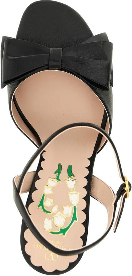 Valentino Garavani Bowow kidskin sandalen met plateauzool en strikdetail Zwart - Foto 4