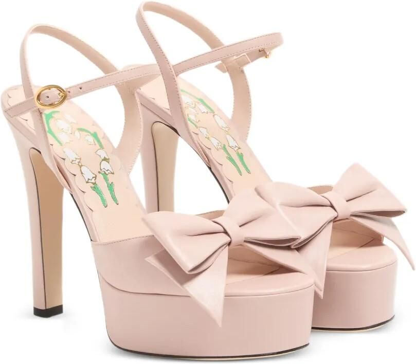 Valentino Garavani Bowow sandalen met plateauzool en strik-detail Roze - Foto 3