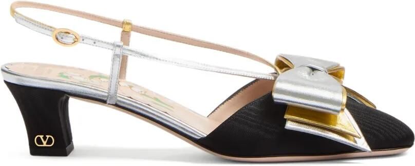 Valentino Garavani Bowow slingback pumps Zwart