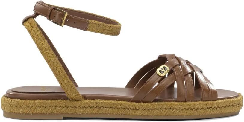 Valentino Garavani Bribri platte sandalen Bruin