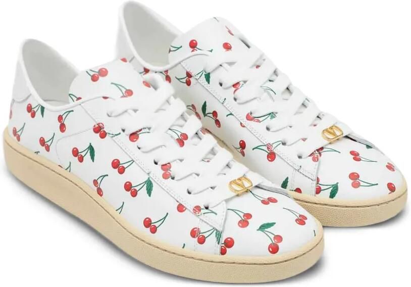 Valentino Garavani Royco sneakers met kersen-patroon Wit