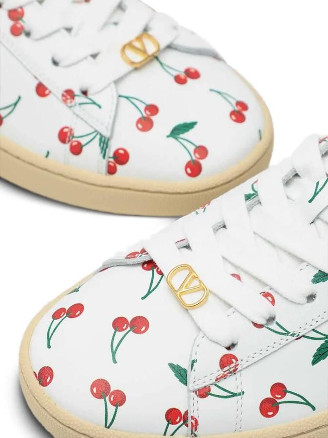 Valentino Garavani Royco sneakers met kersen-patroon Wit - Foto 2