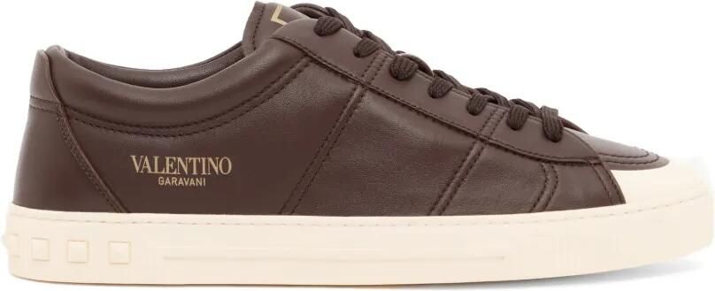 Valentino Garavani Cityplanet kalfsleren sneakers Bruin