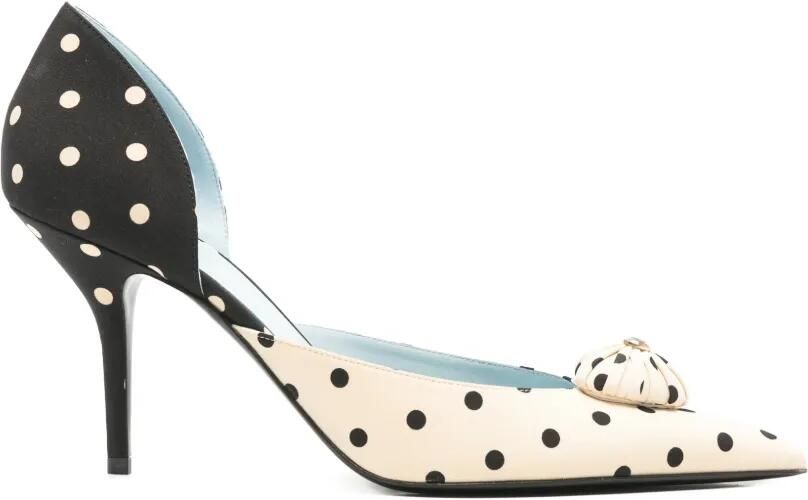 Valentino Garavani Coeur Royal d'Orsay pumps met stippen Beige