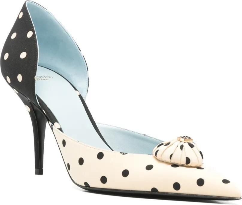 Valentino Garavani Coeur Royal d'Orsay pumps met stippen Beige - Foto 3
