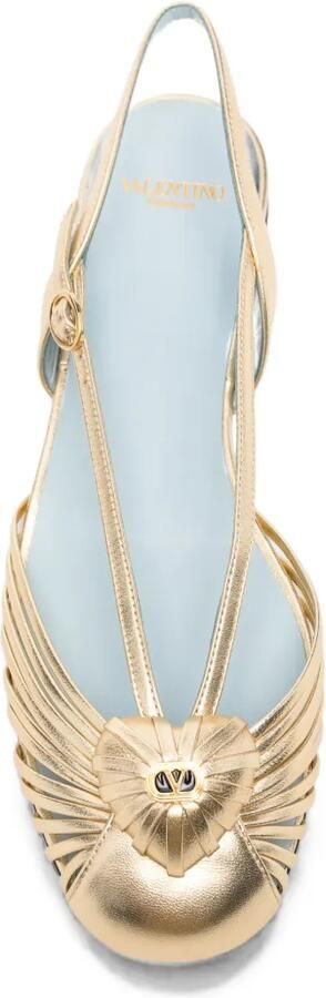Valentino Garavani Coeur Royal pumps Goud - Foto 4