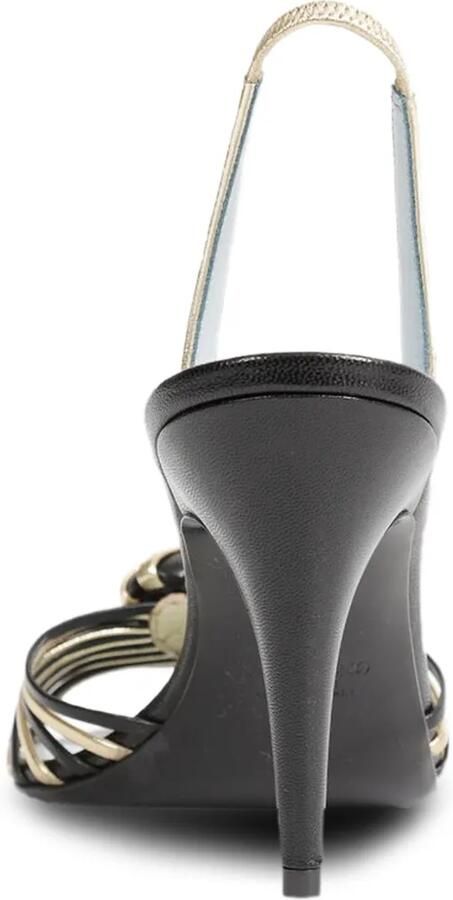 Valentino Garavani Coeur Royal sandalen met kooiconstructie Zwart - Foto 3