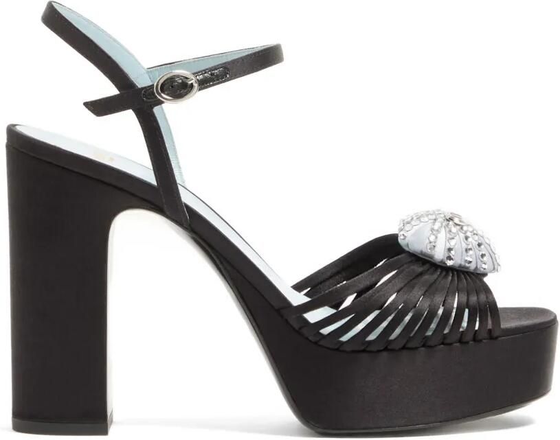 Valentino Garavani Coeur Royal sandalen met plateau Zwart