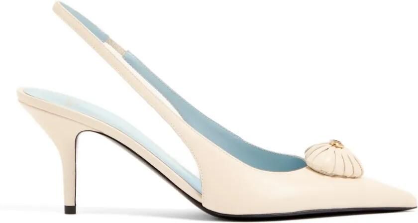 Valentino Garavani Coeur Royal slingback pumps 75 mm Beige