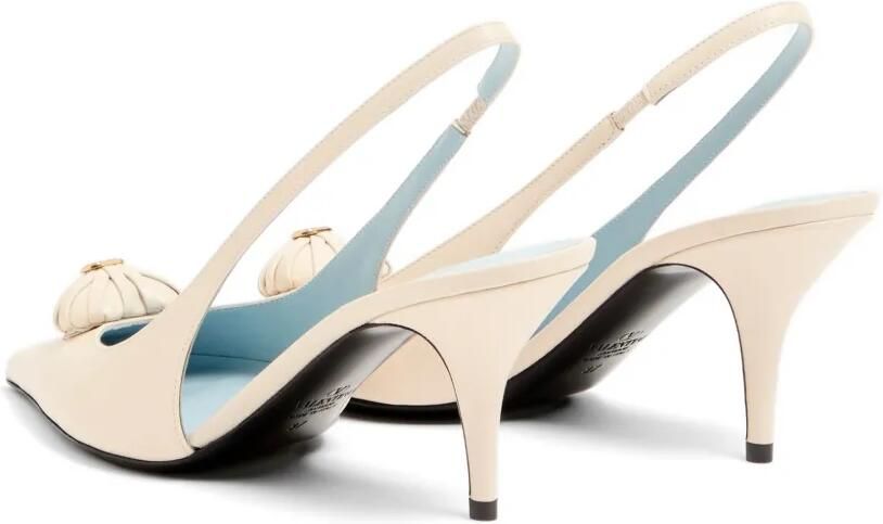 Valentino Garavani Coeur Royal slingback pumps 75 mm Beige - Foto 5