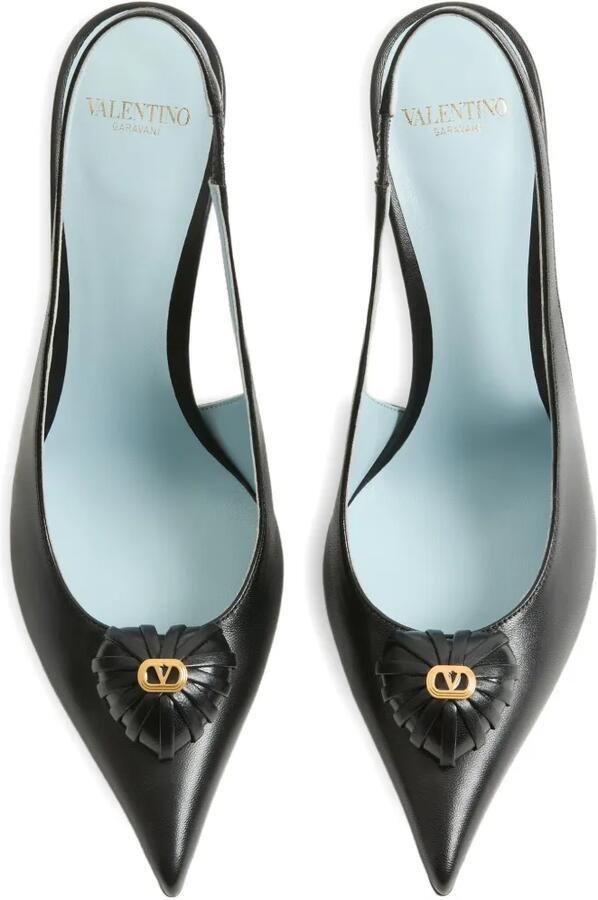 Valentino Garavani Coeur Royal slingback pumps Zwart - Foto 3