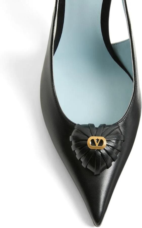 Valentino Garavani Coeur Royal slingback pumps Zwart - Foto 4