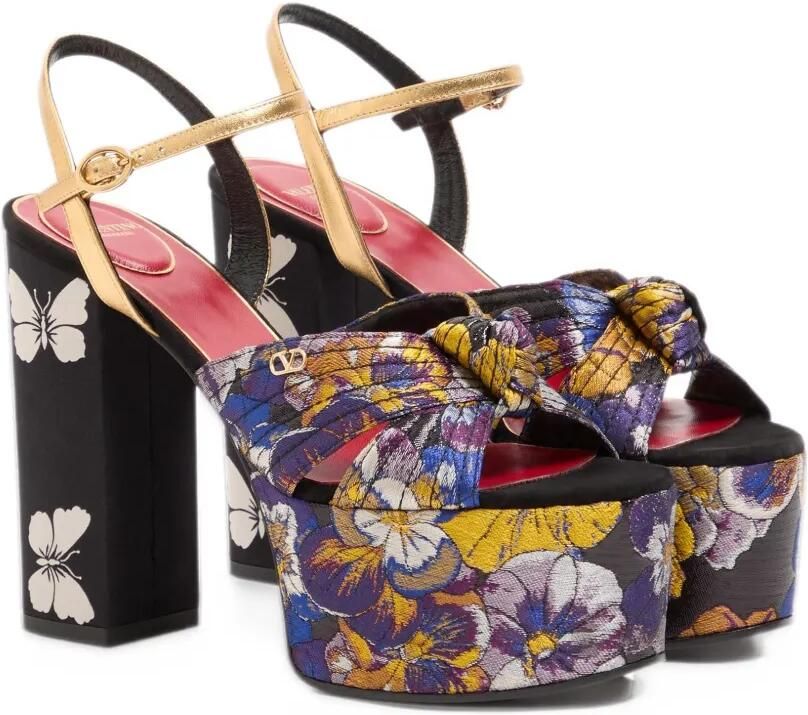 Valentino Garavani Crasher platform sandals in Après L'Hiver jacquard-fabric 125mm Paars - Foto 2