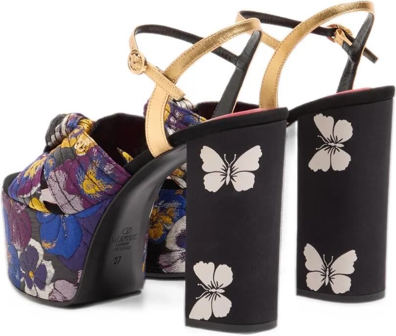 Valentino Garavani Crasher platform sandals in Après L'Hiver jacquard-fabric 125mm Paars - Foto 3
