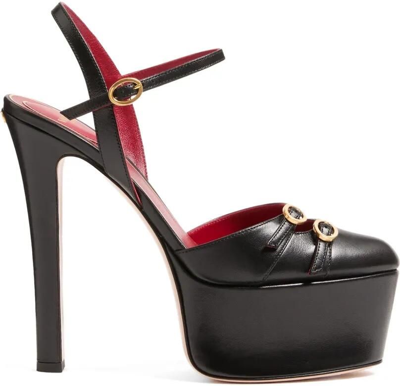 Valentino Garavani Crasher pumps met plateauzool Zwart