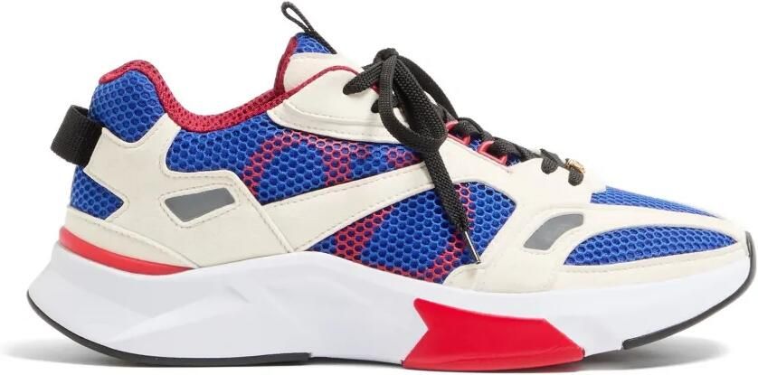 Valentino Garavani Demive sneakers met mesh en suède inzetstukken Blauw