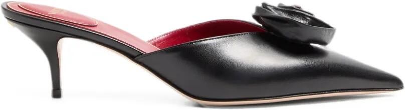 Valentino Garavani Drip Rose 55mm muiltjes met puntige neus Zwart