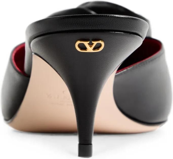Valentino Garavani Drip Rose 55mm muiltjes met puntige neus Zwart - Foto 3