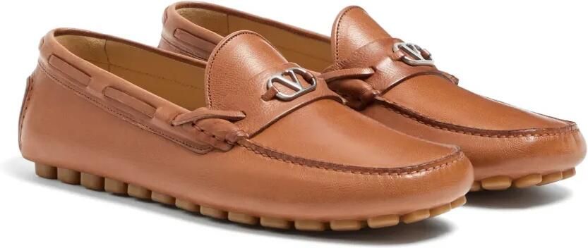 Valentino Garavani Fastaway buffelloafers Bruin - Foto 4