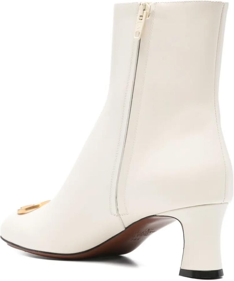 Valentino Garavani Enkellaarzen met logoplakkaat Beige