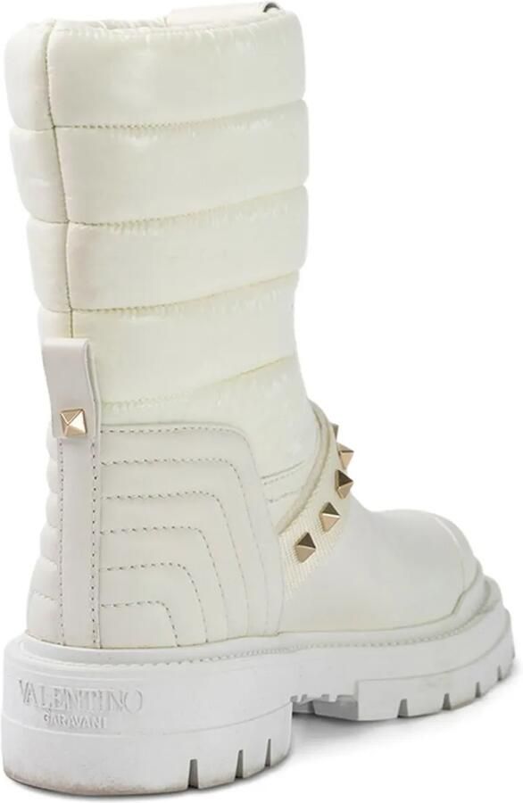 Valentino Garavani Enkellaarzen met studs en gesp Wit