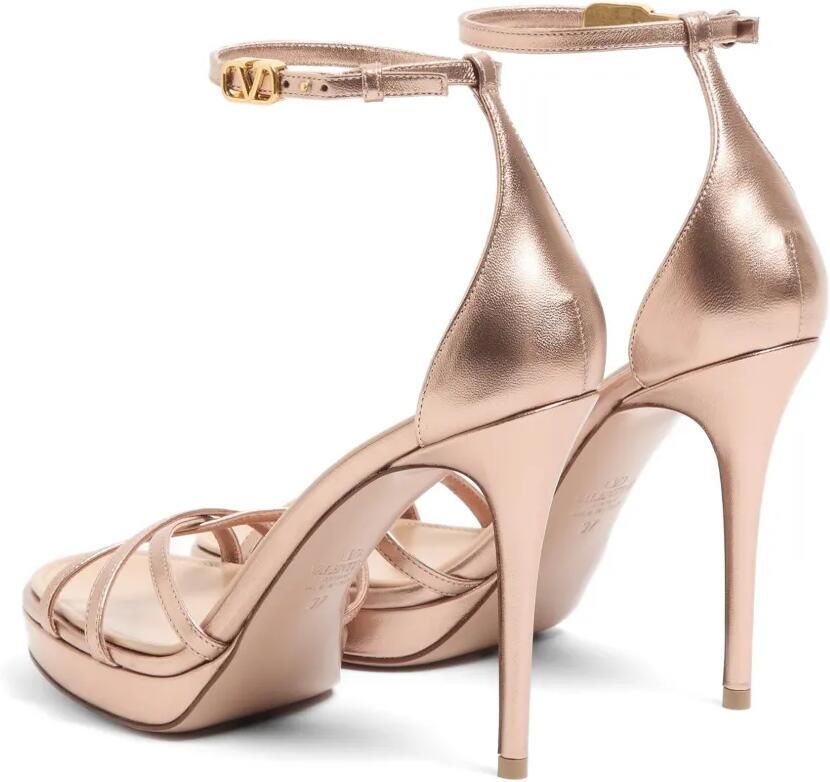 Valentino Garavani Eveninglam gelamineerde nappa leren sandalen met plateauzool 120 mm Roze - Foto 3