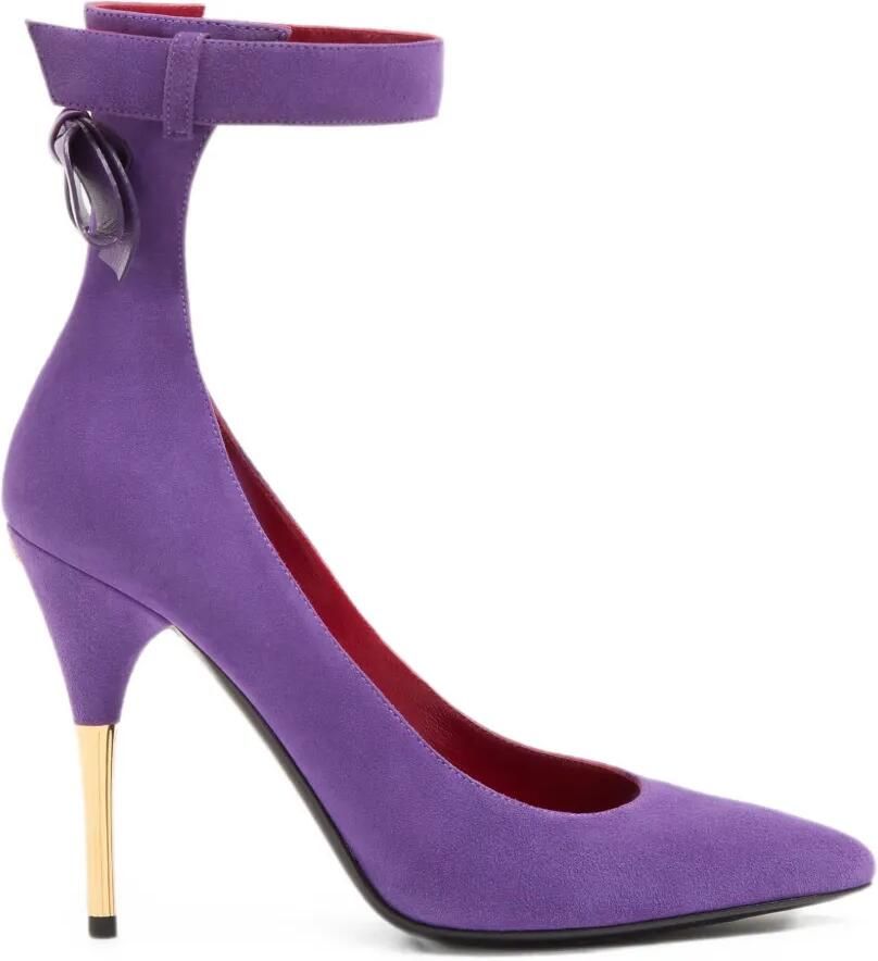 Valentino Garavani Fatale suède pumps Paars