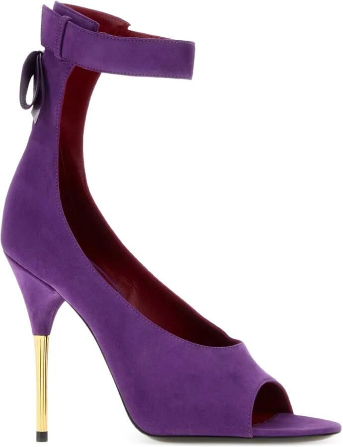 Valentino Garavani Fatale suède pumps Paars - Foto 2
