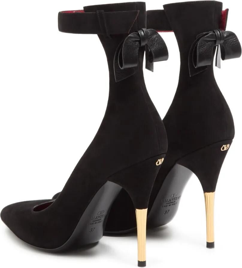Valentino Garavani Fatale suède pumps Zwart - Foto 2