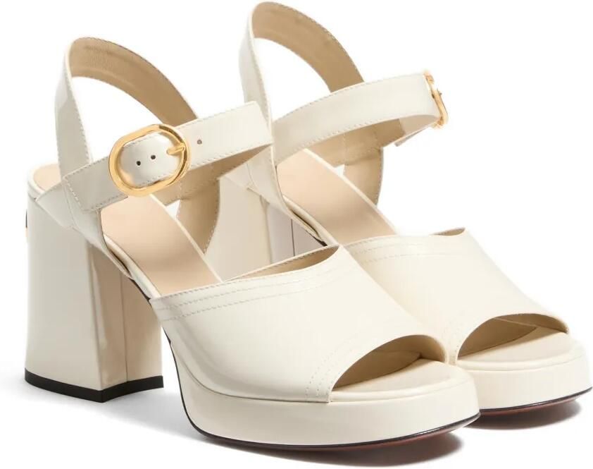 Valentino Garavani Fawcette kalfsleren sandalen met plateauzool Beige - Foto 3