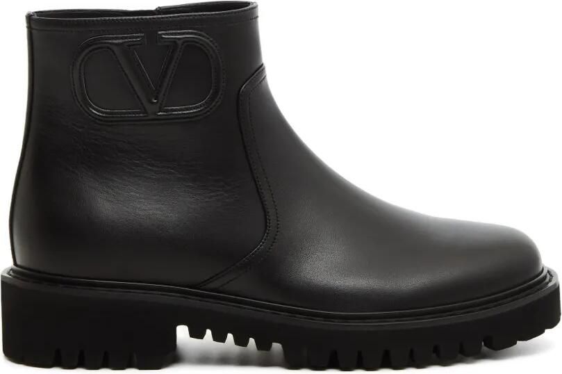 Valentino Garavani Fill Me kalfsleren enkellaarzen 35 mm Zwart