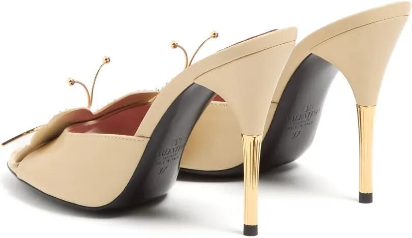 Valentino Garavani Flutterby sandalen met vlinderdetail 105 mm Beige - Foto 5