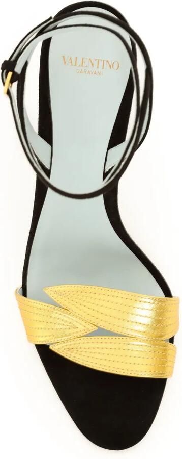 Valentino Garavani Foliefoliage suède sandalen Goud - Foto 3