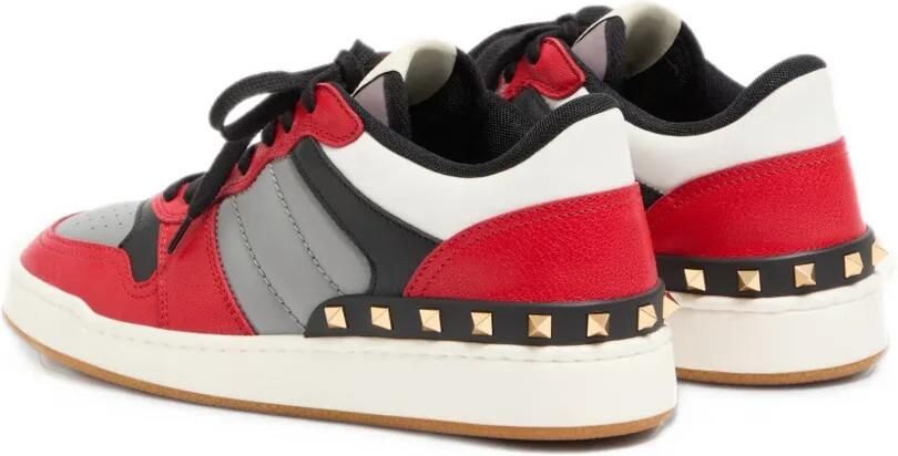 Valentino Garavani Freedots two-tone sneakers in kidskin and nappa calfskin with studs detail Rood - Foto 5