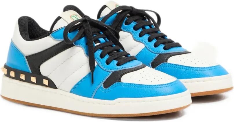 Valentino Garavani Freedots two-tone sneakers in kidskin and nappa calfskin with studs detail - Foto 5