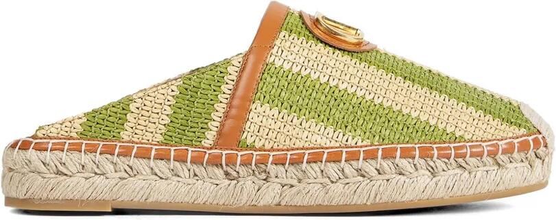 Valentino Garavani Gestreepte espadrilles Groen
