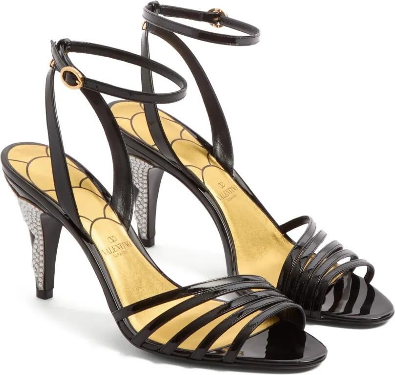 Valentino Garavani Ladycrush lakleren sandalen met kristallen 85 mm Zwart - Foto 2