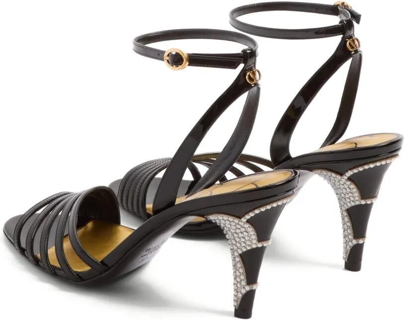 Valentino Garavani Ladycrush lakleren sandalen met kristallen 85 mm Zwart - Foto 5