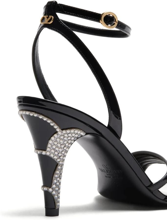 Valentino Garavani Ladycrush lakleren sandalen met kristallen 85 mm Zwart - Foto 3