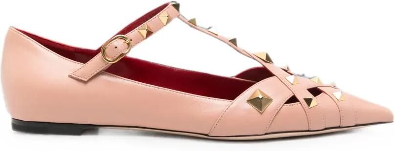 Valentino Garavani Leren ballerina's Roze