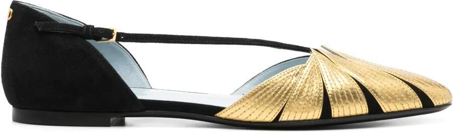 Valentino Garavani Leren ballerina's Zwart