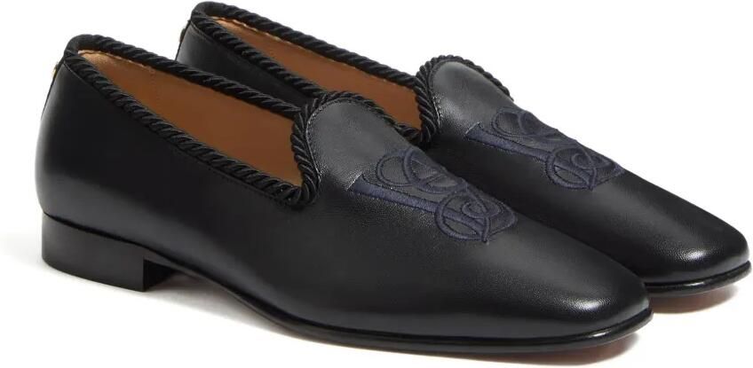 Valentino Garavani Les Alcôvettes leren loafers Zwart