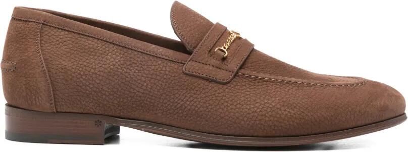 Valentino Garavani Loafers met logoplakkaat Bruin